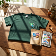 画像をギャラリービューアに読み込む, くしゃみわんこTシャツ、チャイ、カレーのセット
